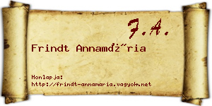 Frindt Annamária névjegykártya